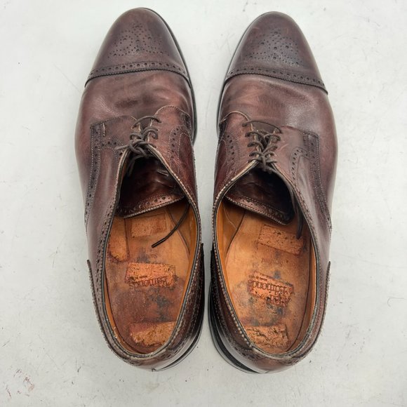Allen Edmonds Sanford Men`s Size 15 E Leather  Brown Cap Toe Brown Oxford Shoes main image 8